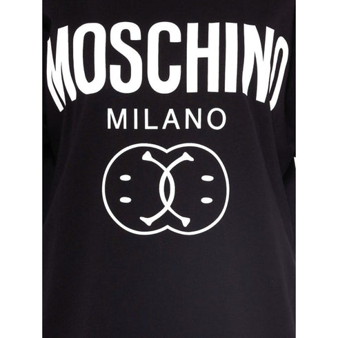 Moschino Double Smiley Black Oversize T-Shirt 222EA070195412 2555